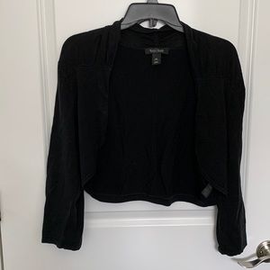 Black summer weight long sleeve dressy cardigan